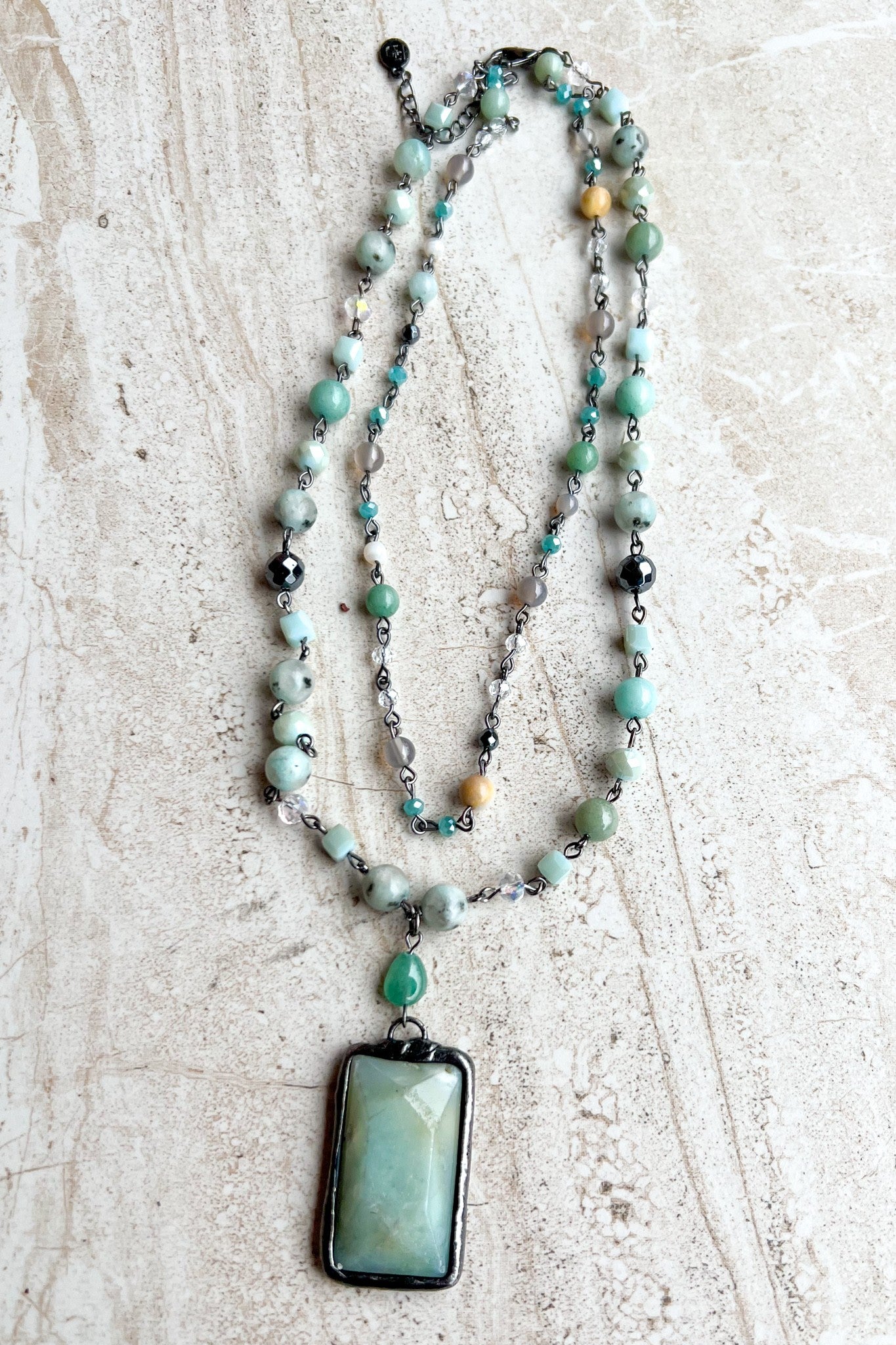 Lexi Necklace, Amazonite – The Vintage Belle